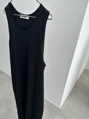 JIL SANDER　COTTON NYLON SLEEVELESS DRESS