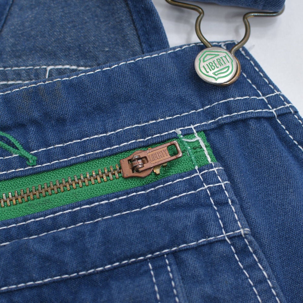 90s LIBERTY リバティ デニム オーバーオール ヴィンテージ ブルー