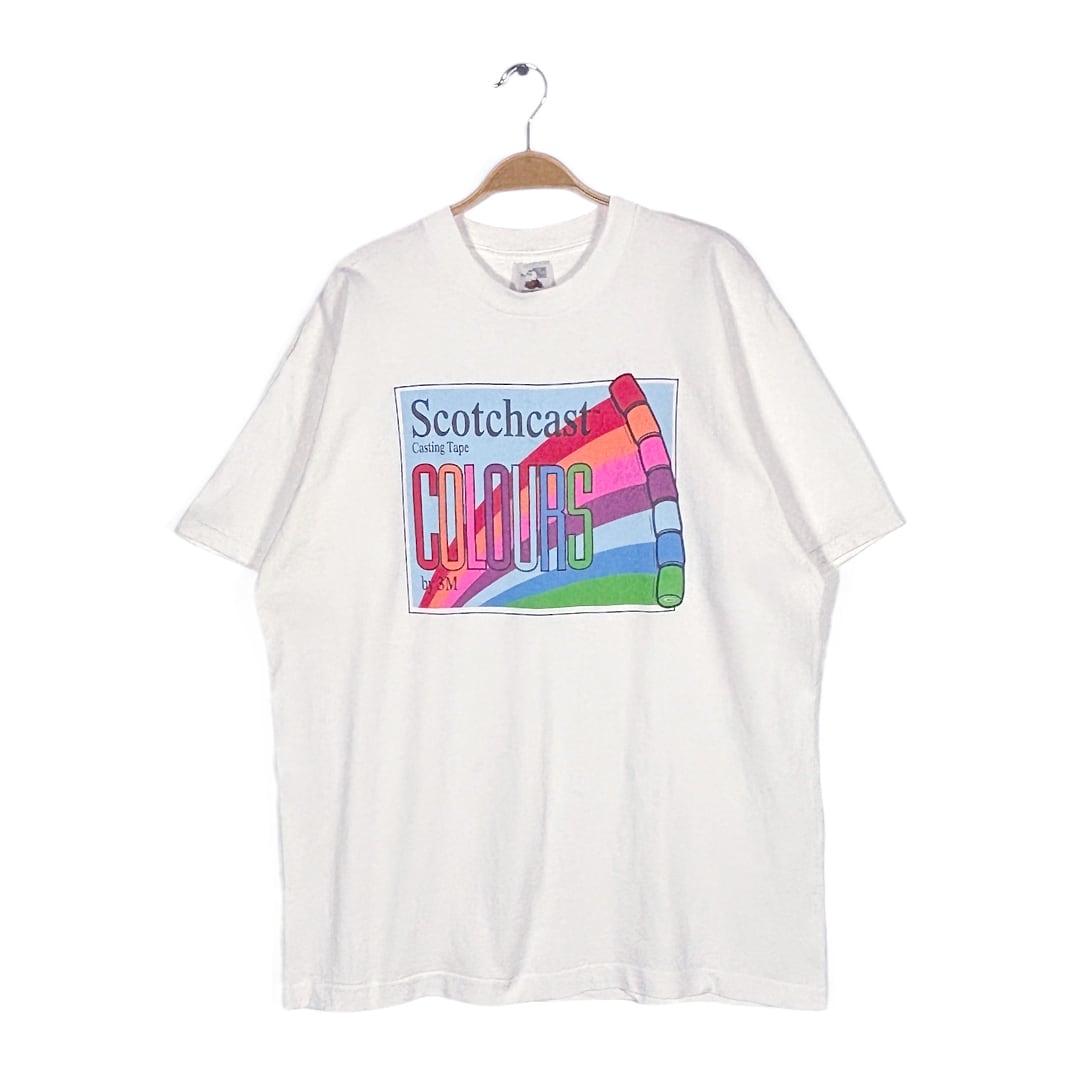 90s スコッチ 3M カナダ製 ヴィンテージ Tシャツ 企業系 SCOTCH スコッチテープ シングステッチ ノベルティー 販促品 サイズXL 古着 BZ0531