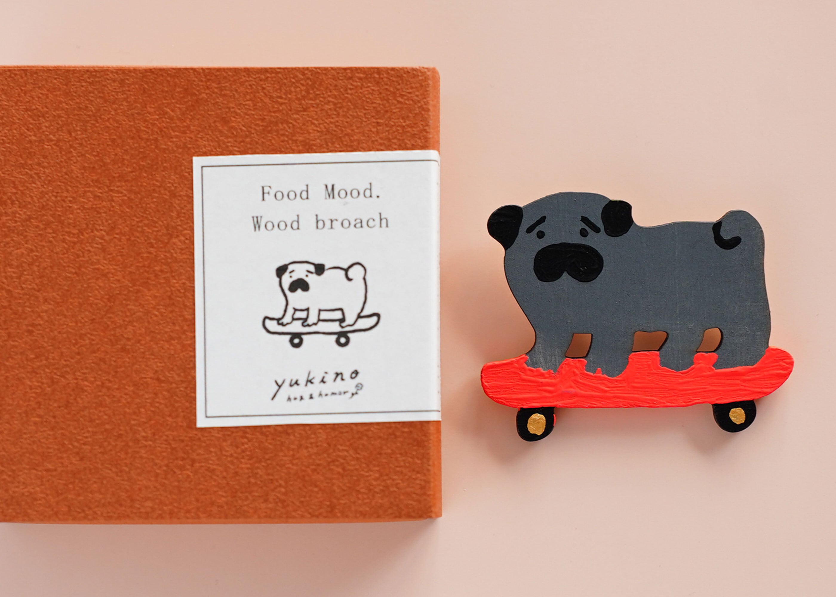 wood objet 原画 ミニブローチ-25