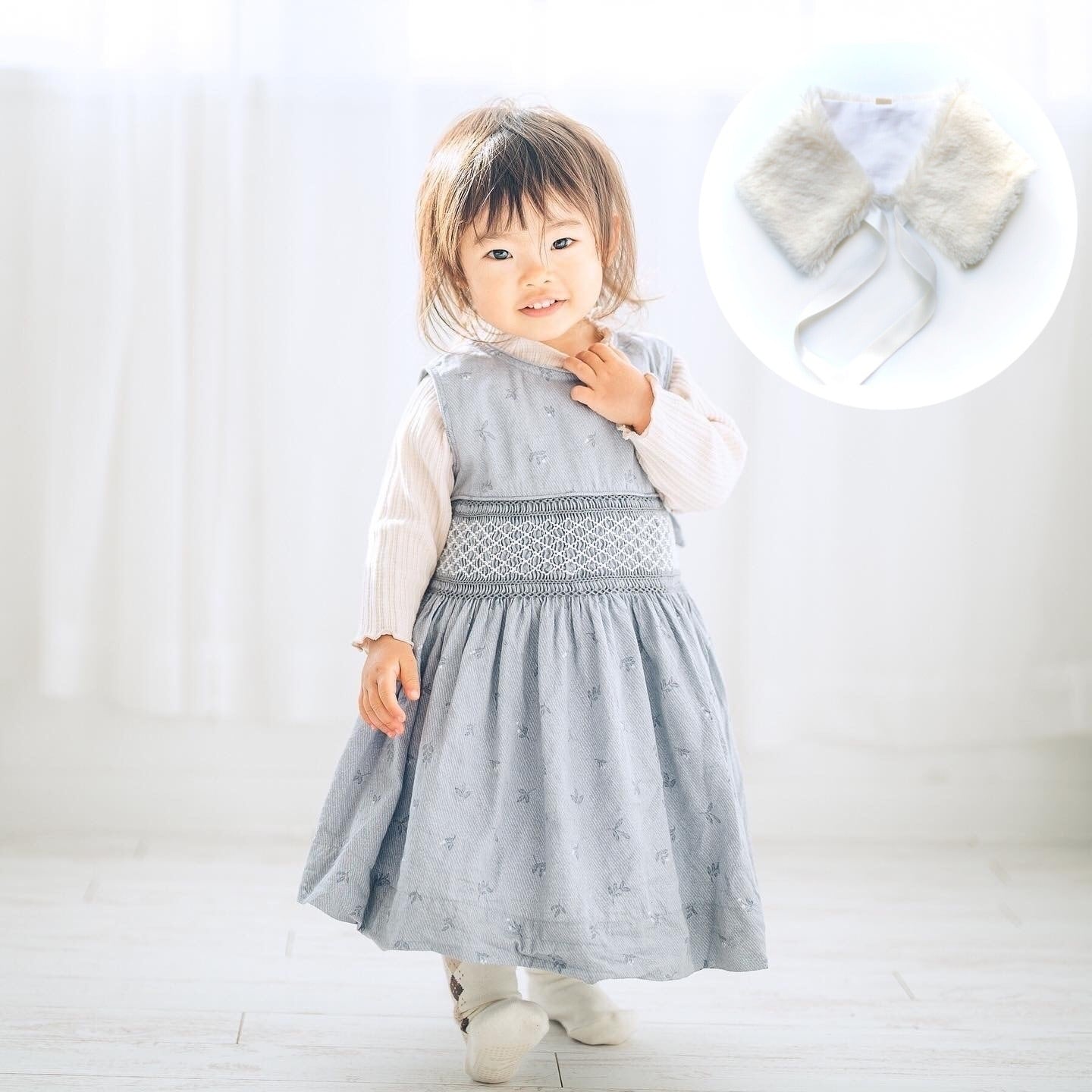 ベビーギャップ BABYGAP デニム ワンピース 水玉 子供服 ベビー服