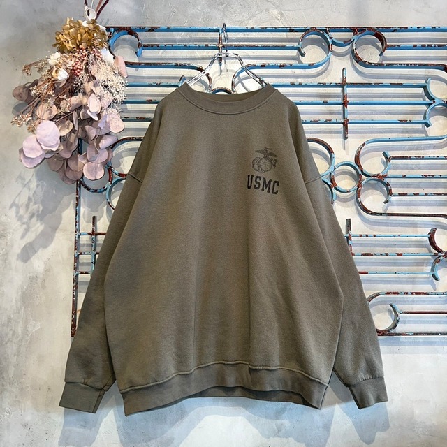 Alstyle Apparel & activewear USMC military sweat shirt / AAAタグ ミリタリー スウェット トレーナー 古着 古着屋 Used