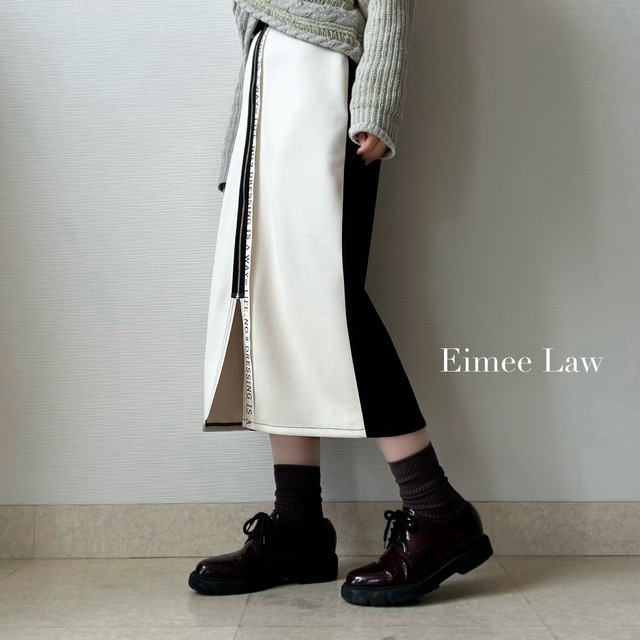 【Eimee Law】ロゴテープボンディングスカート(83533Y)