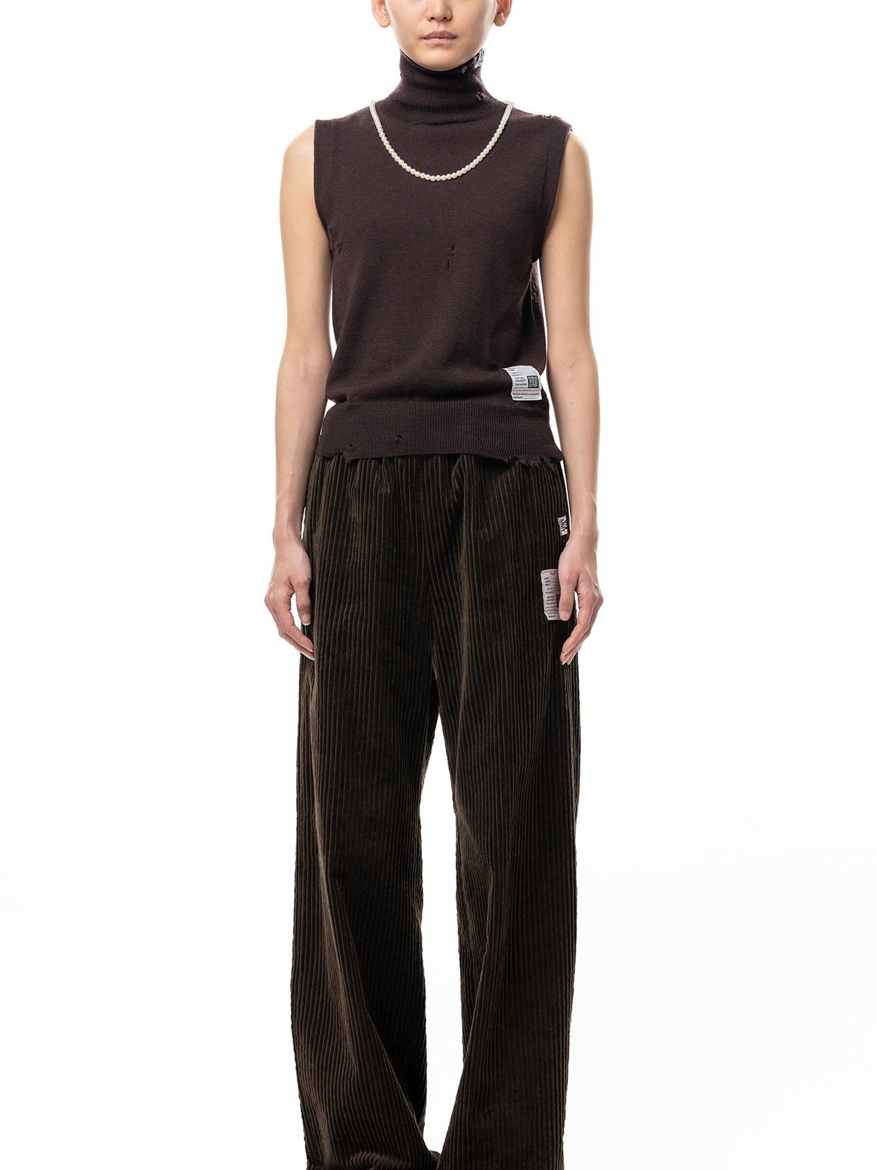 【26AW】Maison MIHARA YASUHIRO ミハラヤスヒロ / トップス / Pearl Distressed Sleeveless Knit Sweater - 7
