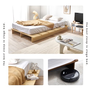 【組立式】耐荷重350kg セミダブルベッド ステージベッド  ポケットコイルマットレスセット 2色展開 一人暮らし ワンルーム 幅140cm