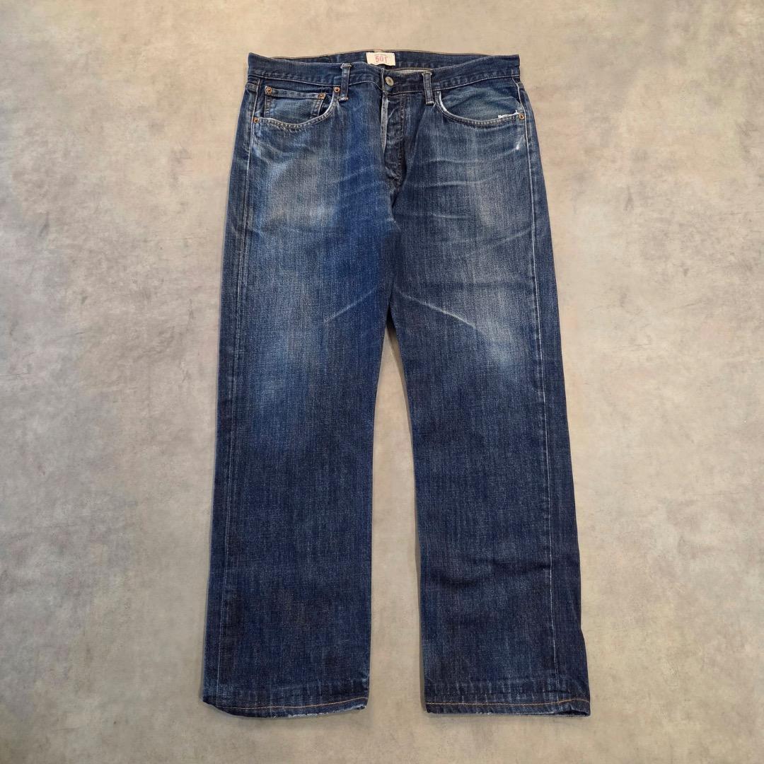 リーバイス501 Levis W36 Y2K 00s 青 古着 ヒゲ 21038 | fuufu