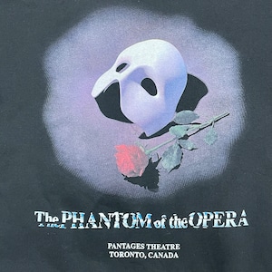 【USA古着】ミュージカル オペラ座の怪人 The PHANTOM of the OPERA パンテージスシアター カナダ pantages theater canada プリント スウェット トレーナー プルオーバー 黒 舞台 演劇 古着