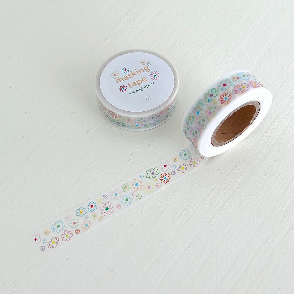 i mean it】drawing flower マスキングテープ | 韓国文具・雑貨