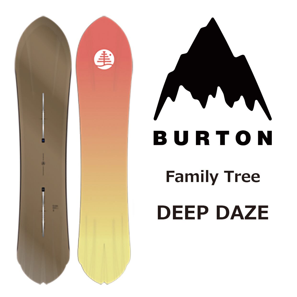 23-24年モデル . BURTON . Family Tree .『 3D DEEP DAZE 』. バートン 