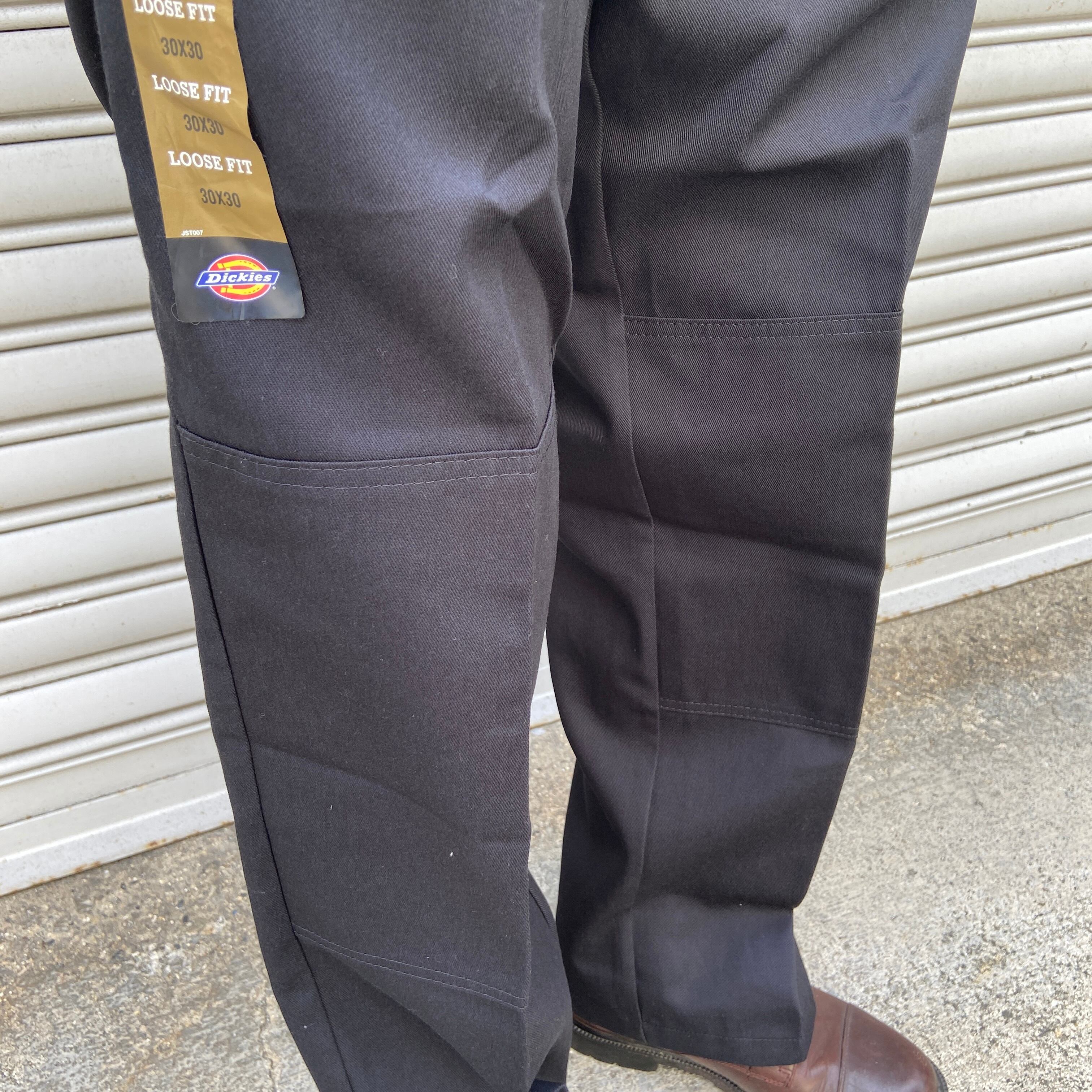 Dickies 未使用品 ダブルニーワークパンツ 黒 W30L30ルーズフィット