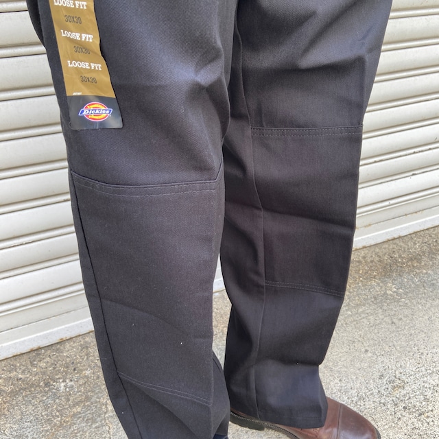 Dickies 未使用品 ダブルニーワークパンツ 黒 W30L30ルーズフィット