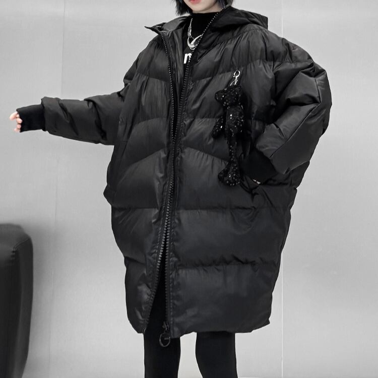 フード付き オーバーサイズ ダウンコート R30208