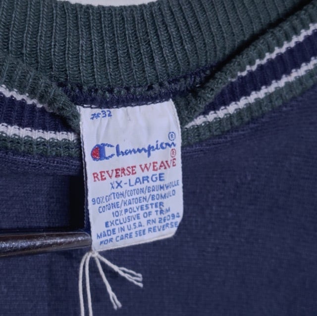 Big Size & Mint Condition !! 1990s Champion Reverse Weave Navy
