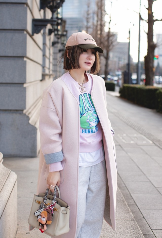 (original) neo coat 　（ライトピンク×ライトグレー）