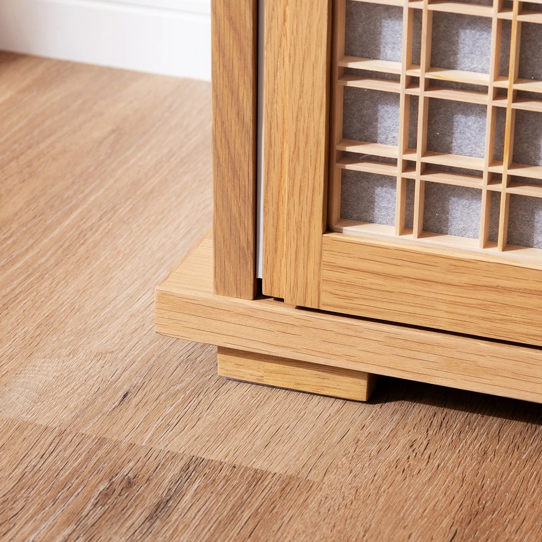 サイドボード オープンチェスト キャビネット 幅100 収納 棚 ガラス