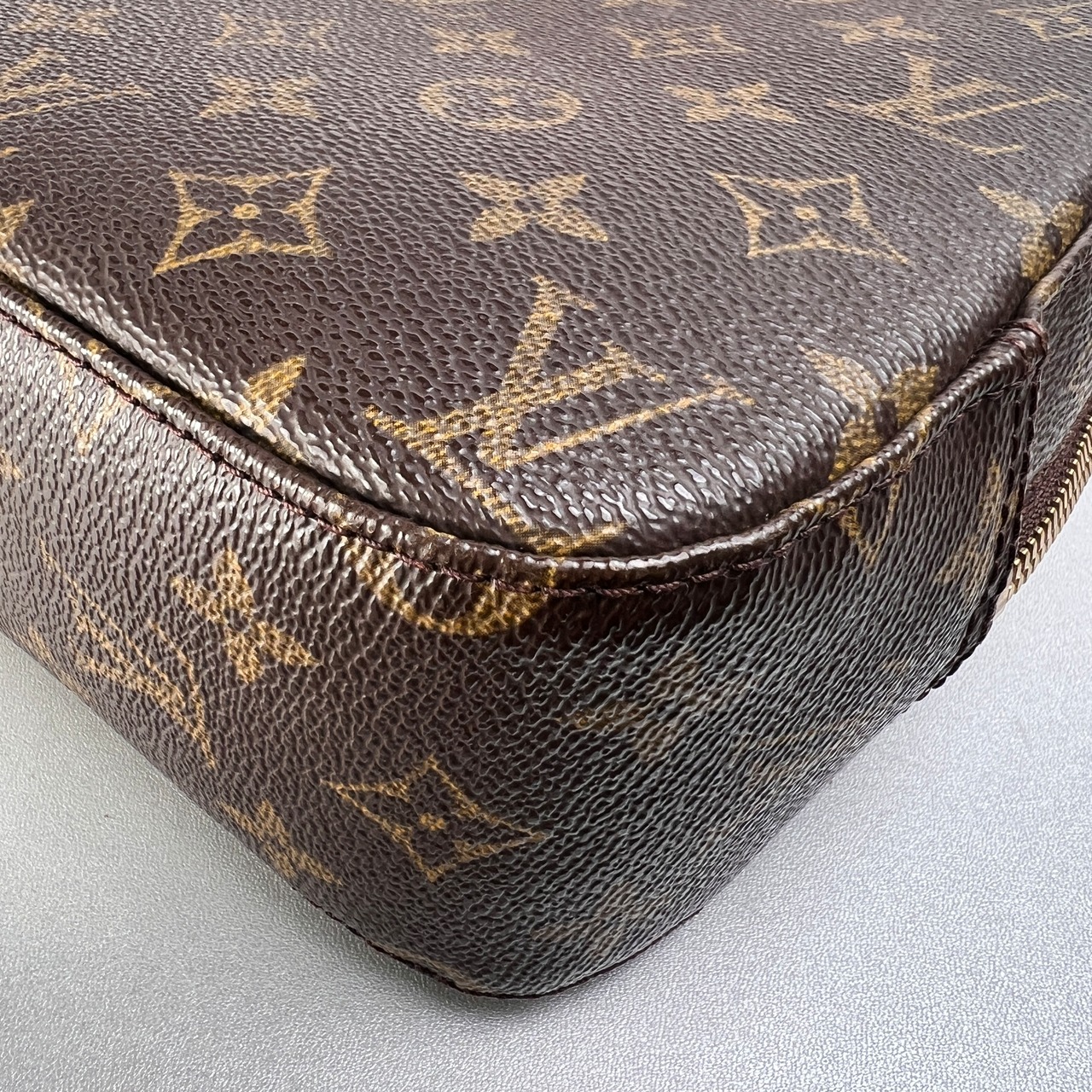LOUIS VUITTON ルイヴィトン スポンティーニ ２WAY レザー ショルダーバッグ ブラウン A-13546