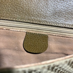 vintage GUCCI leather × monogram canvas shoulder bag