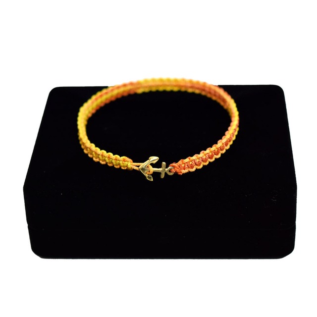 【無料ギフト包装/送料無料/限定】K18 Gold Premium Anchor Bracelet / Anklet Yellow【品番 17S2010】