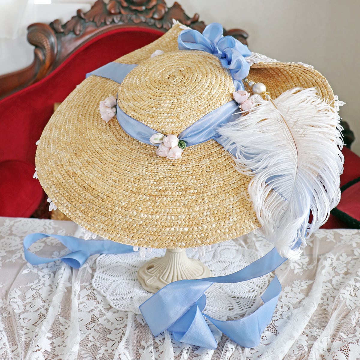 アノンハット　リボンのキャノチエ　美品 アノンハット