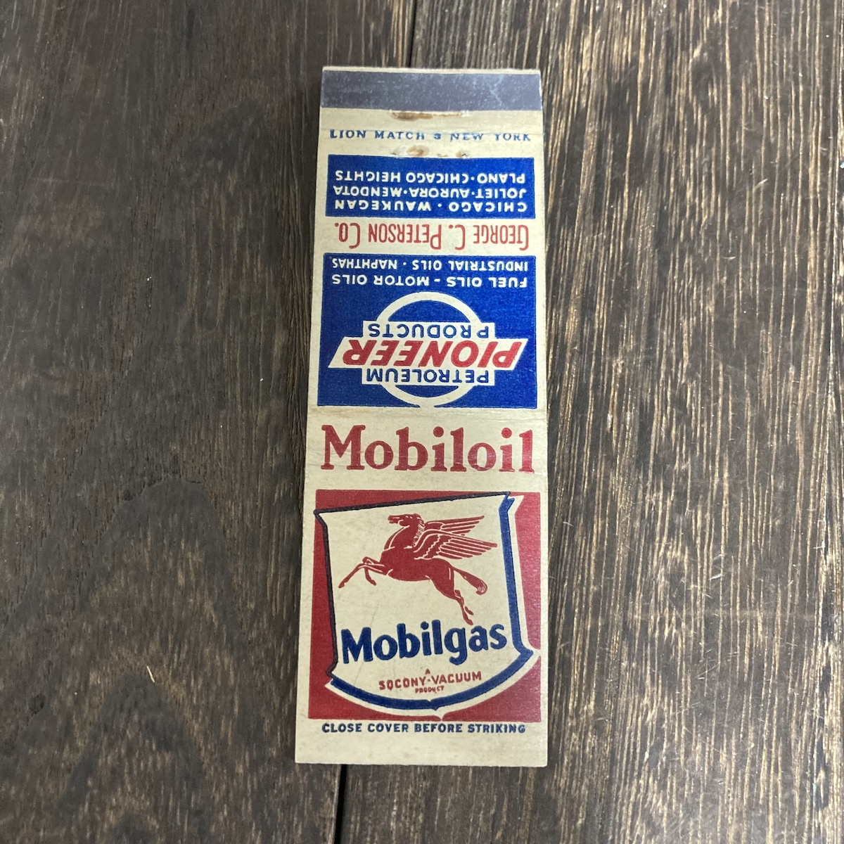 Mobilgas MOBILOIL ブックマッチ コレクション ビンテージ アメリカン雑貨 マッチラベル モービル　ペガサス