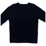 ARMANI COLLEZIONI アルマーニ コレッツォーニ デザイン ハイゲージ シルク コットン ハイゲージ ニットセーター サイズ 48 /ブラック