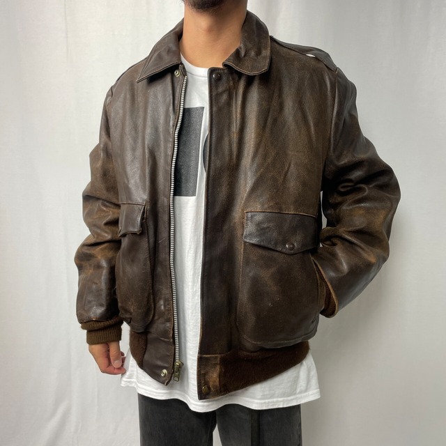 70年代〜80年代 SEARS シアーズ A-2 タイプ フライトジャケット レザー 