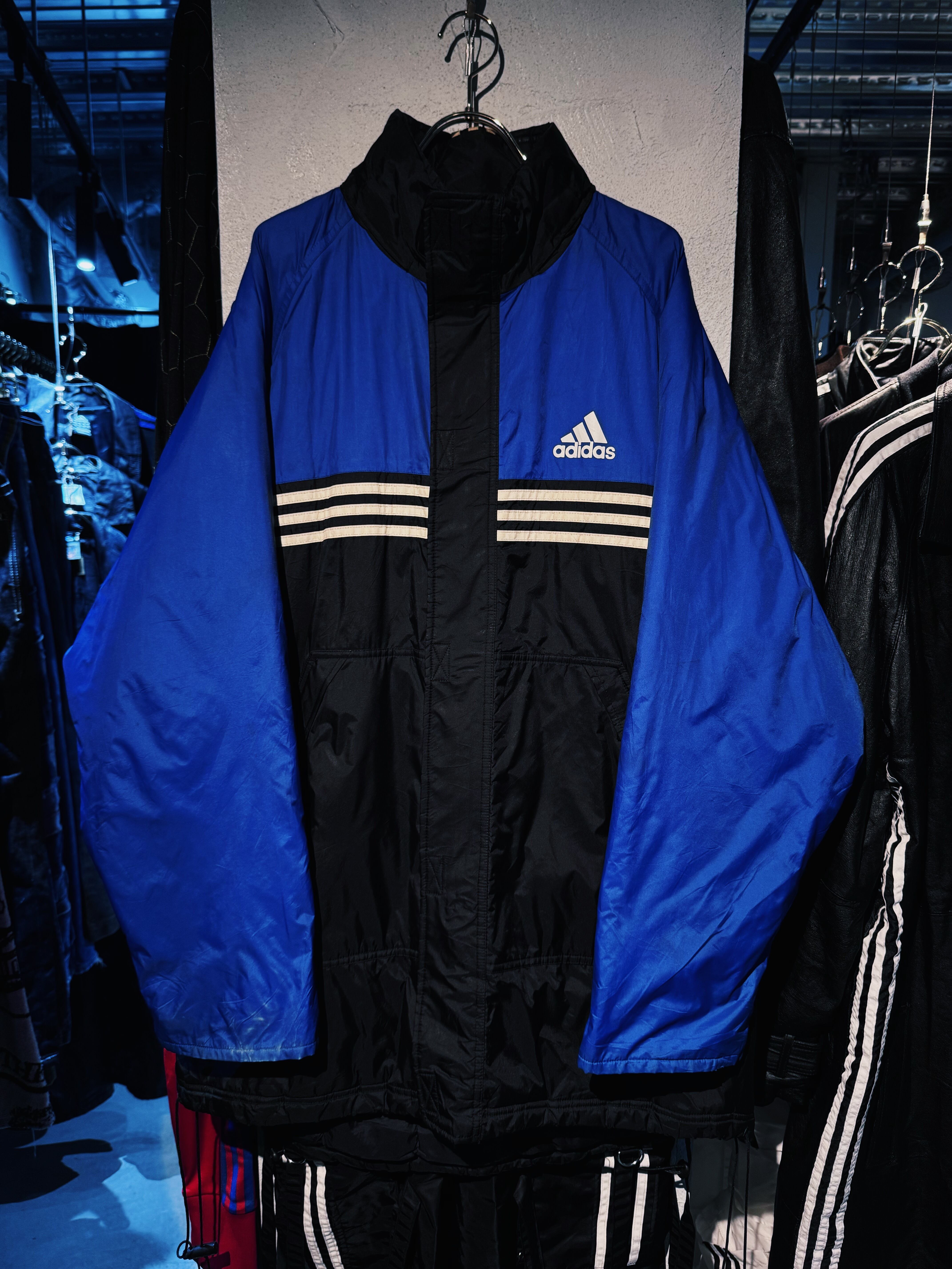 【D4C】90's "ADIDAS"3 stripes design stand neck nylon track jacket