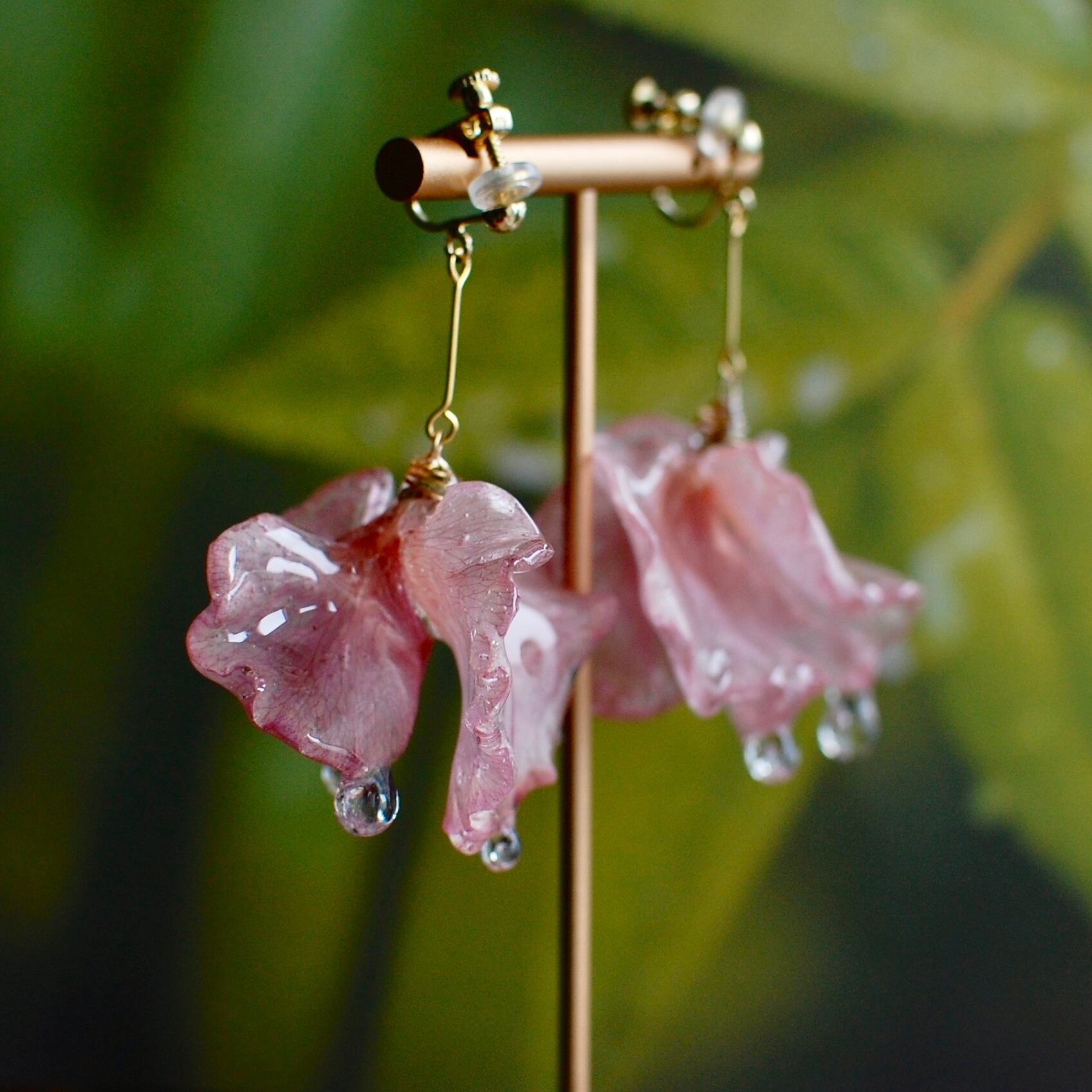 スイートピー sweetpea 片耳 ピアス ピンク H.P.FRANCE - Sweet Pea