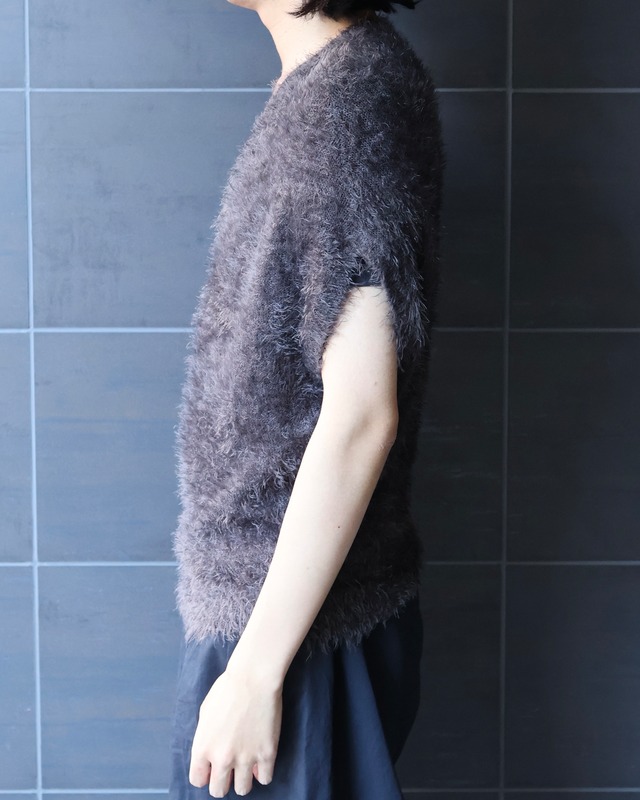 shaggy knit vest
