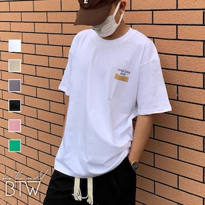 【韓国メンズファッション】ワンポイントプリントTシャツ 2枚セット シンプル カジュアル ベーシック ユニセックス プチプラ BW2585