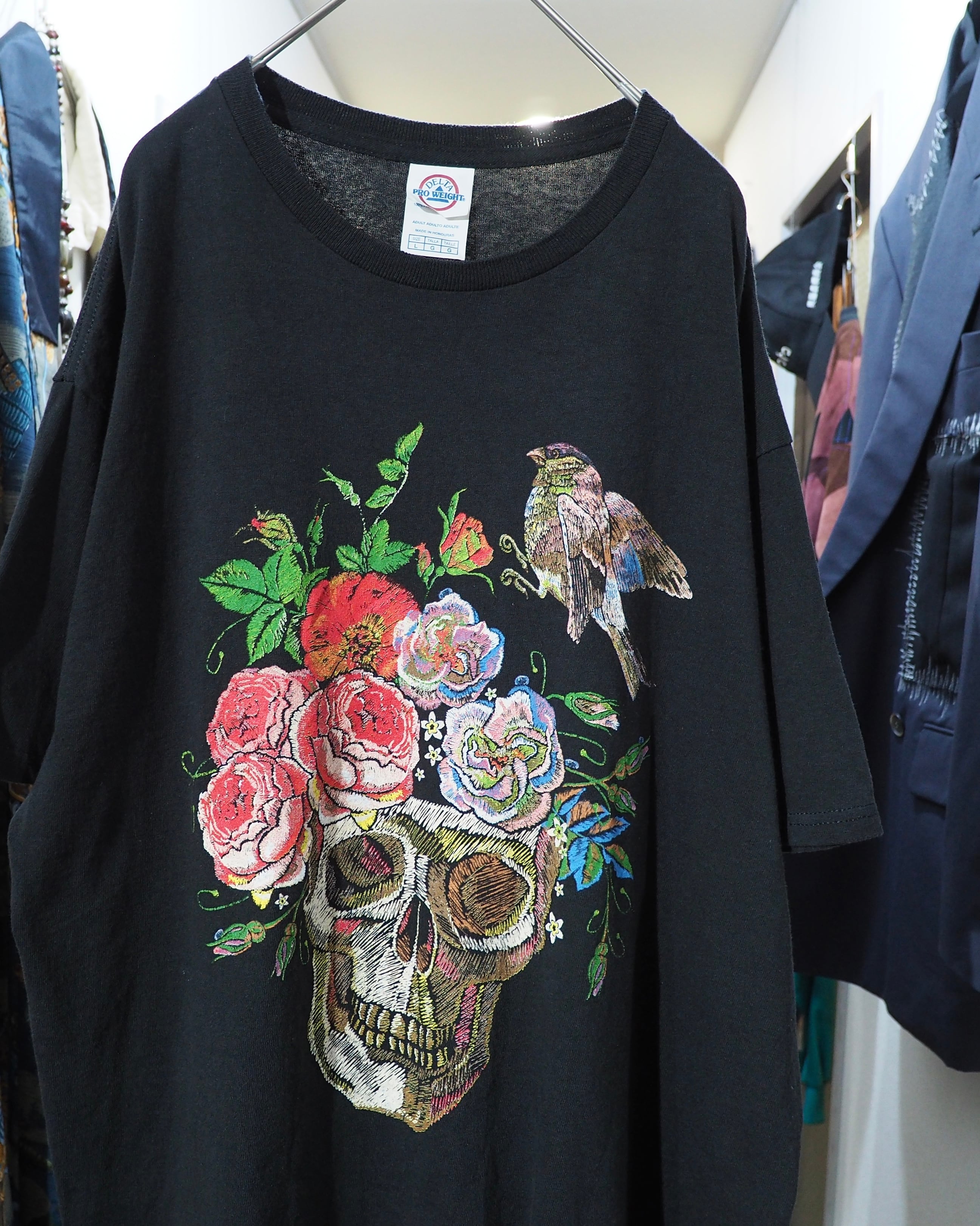 Skull × Flower Printed Graphic printed SS Tee