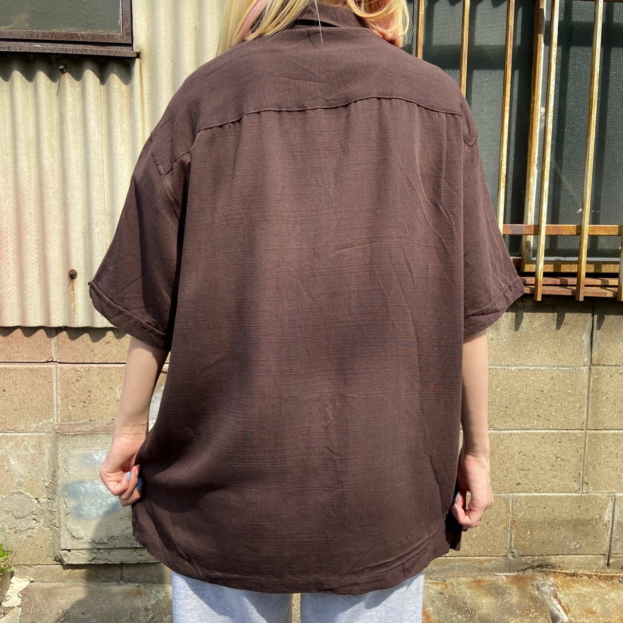 CUBAVERA レーヨン×ポリエステル 半袖 キューバシャツ メンズL 古着