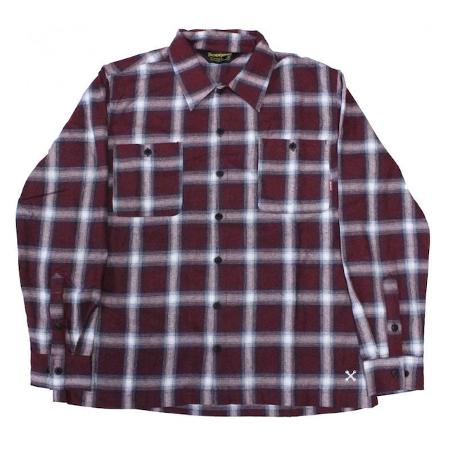 OMBRE CHECK SHIRTS レッド Mサイズ [OL-047-018]