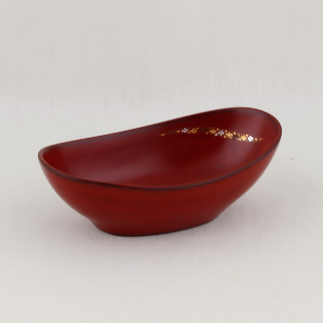 1733  輪島塗　盛器セット／脱乾漆／本朱塗／小華沈金