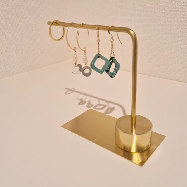 ピアス スタンド 真鍮 ケース 収納 ボックス トレイ アクセサリー