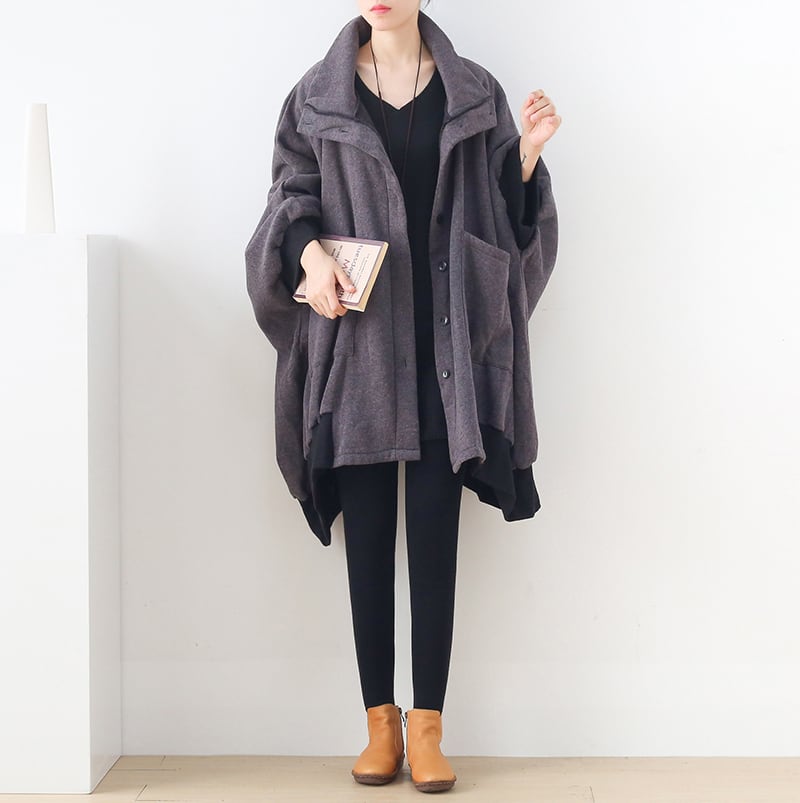 ポンチョ風コート アウター カーディガン コーディガン 春秋