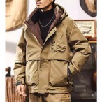 Hooded Patch Pocket Hip-Length Down Jacket ◇2color H0930