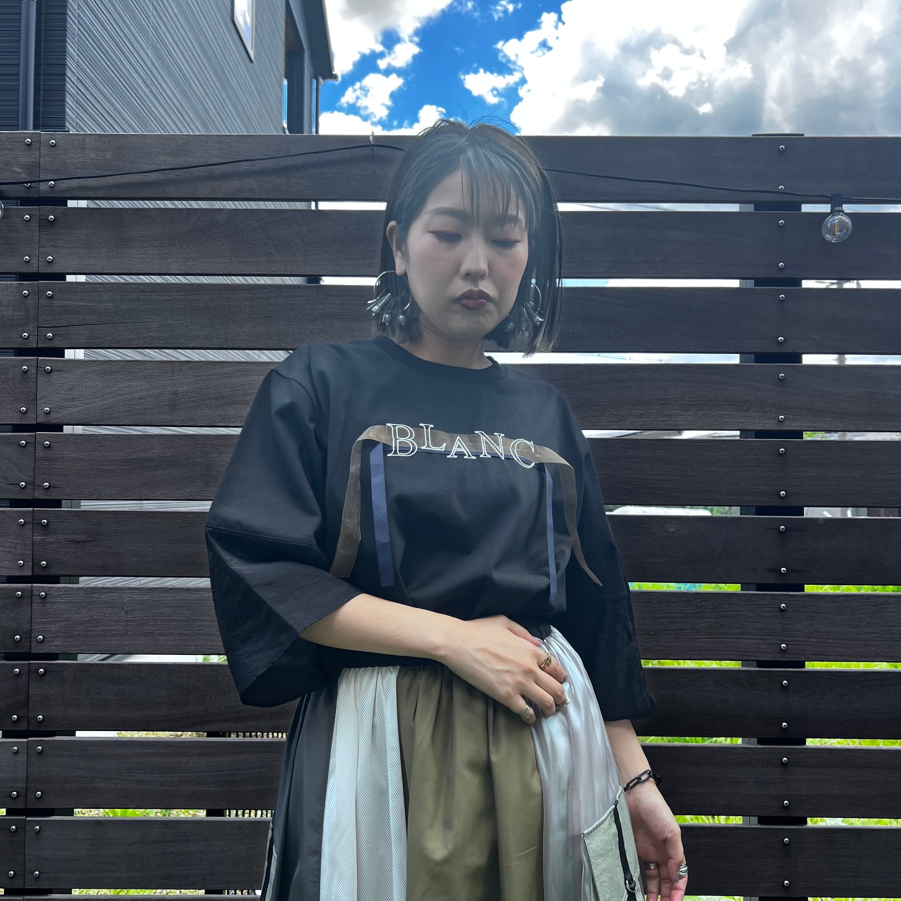 テープロゴ エンブロ切替トップス