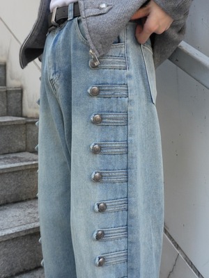 【ALUDE SELECT 】Inspired napoleon wide denim pants