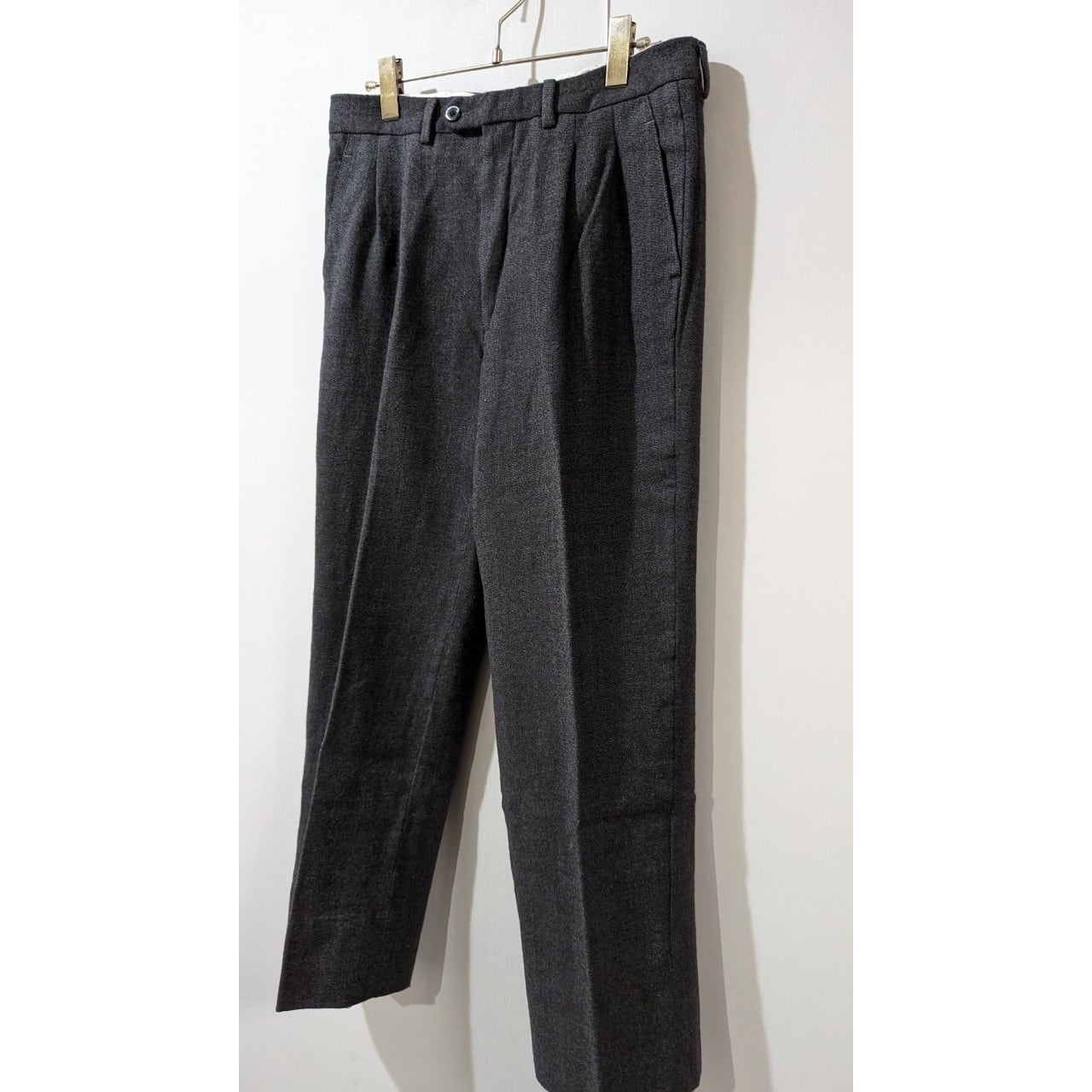ユーロスラックス 古着 イタリア ウール グレー チャコール パンツ