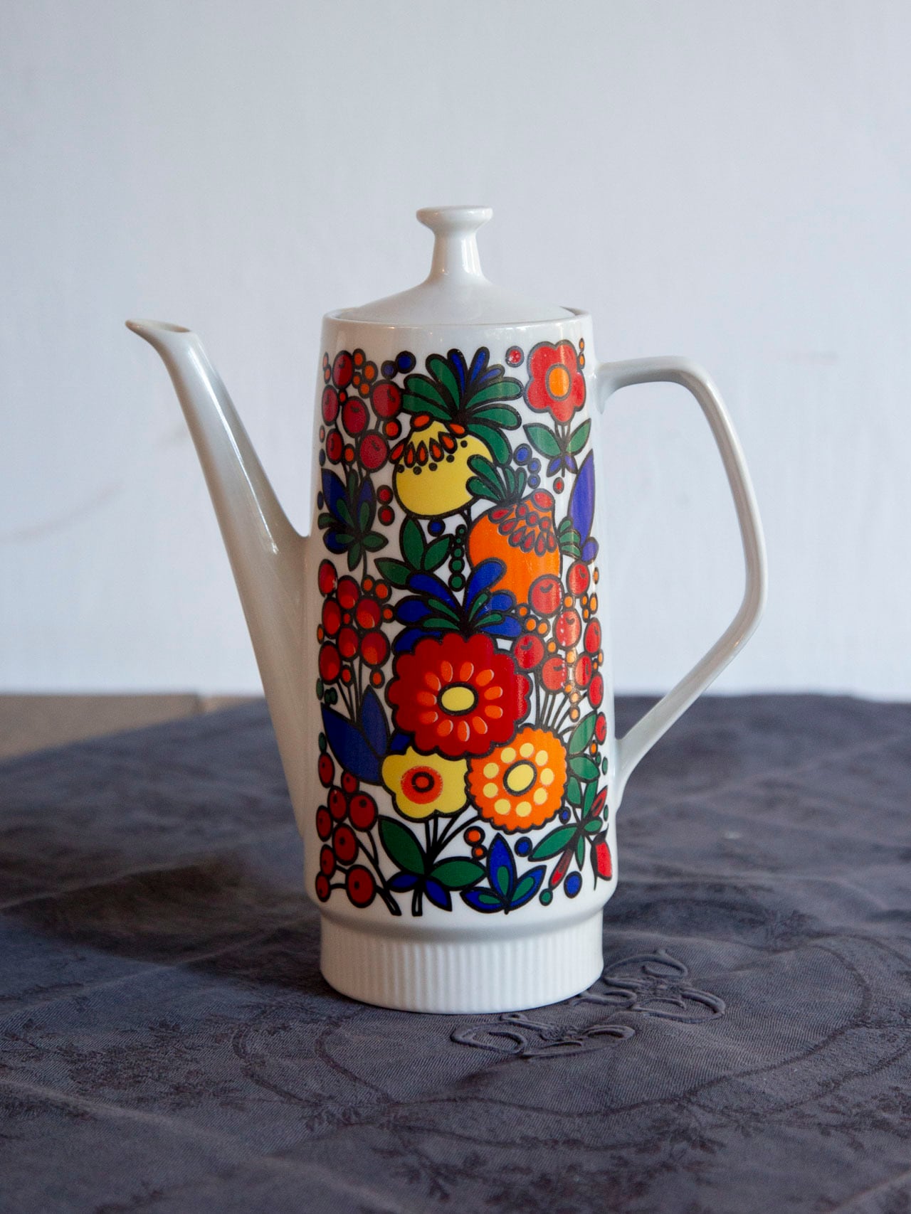 Colditz/GDR 旧東ドイツ コーヒーポット 1960s-70s<コルディッツ・花柄・レトロ>