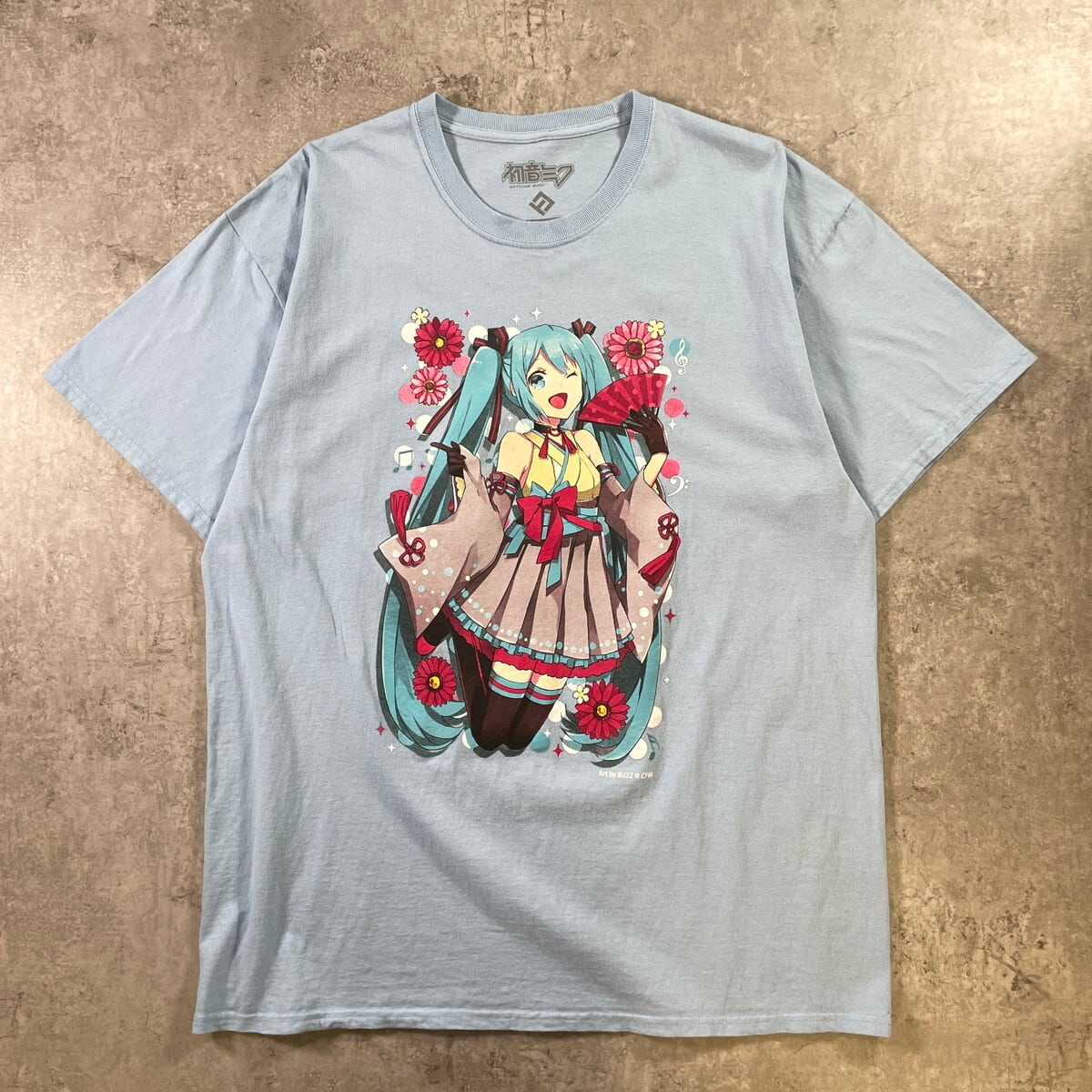 初音ミク キャラクタープリントTシャツ メンズXL 古着 ボーカロイド