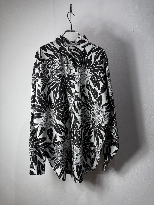 90s USA made Botanical Pattern Shirt