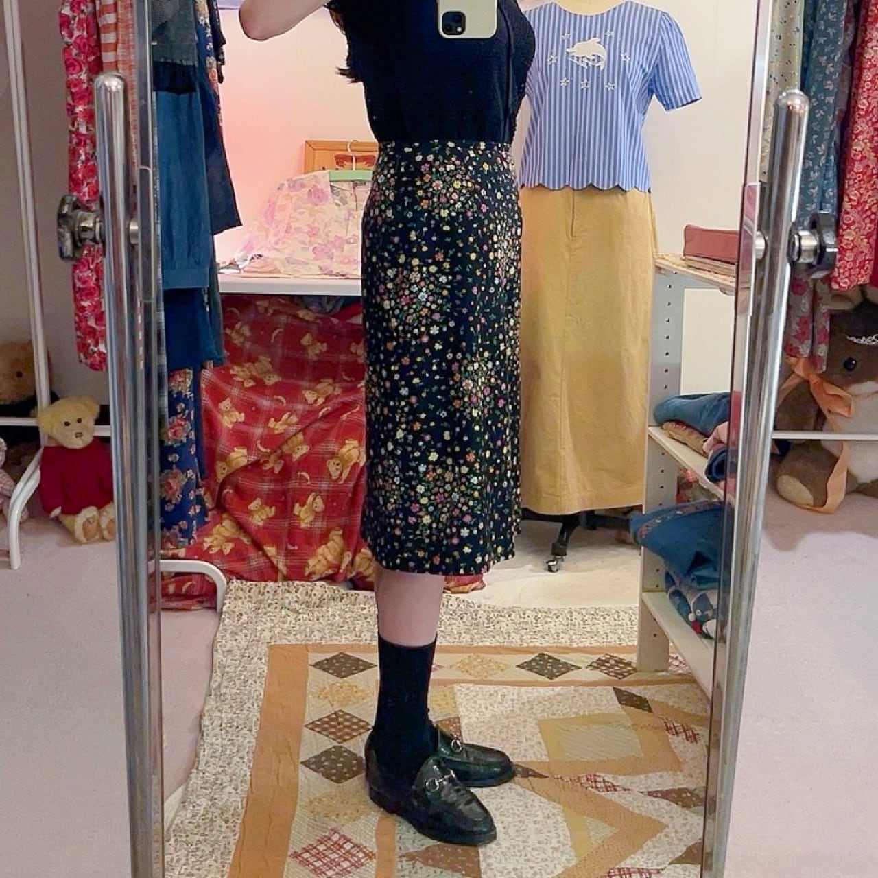 mini colorful flower skirt