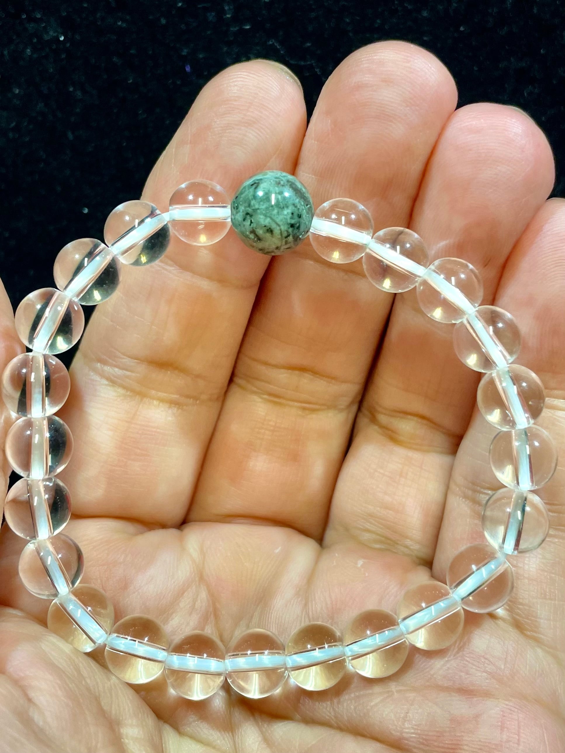 最終値下！日高翡翠 日高ひすい 北海道産 ブレスレット 日高翡翠（ヒスイ）AAA 北海道産 8mm ブレスレット 天然石