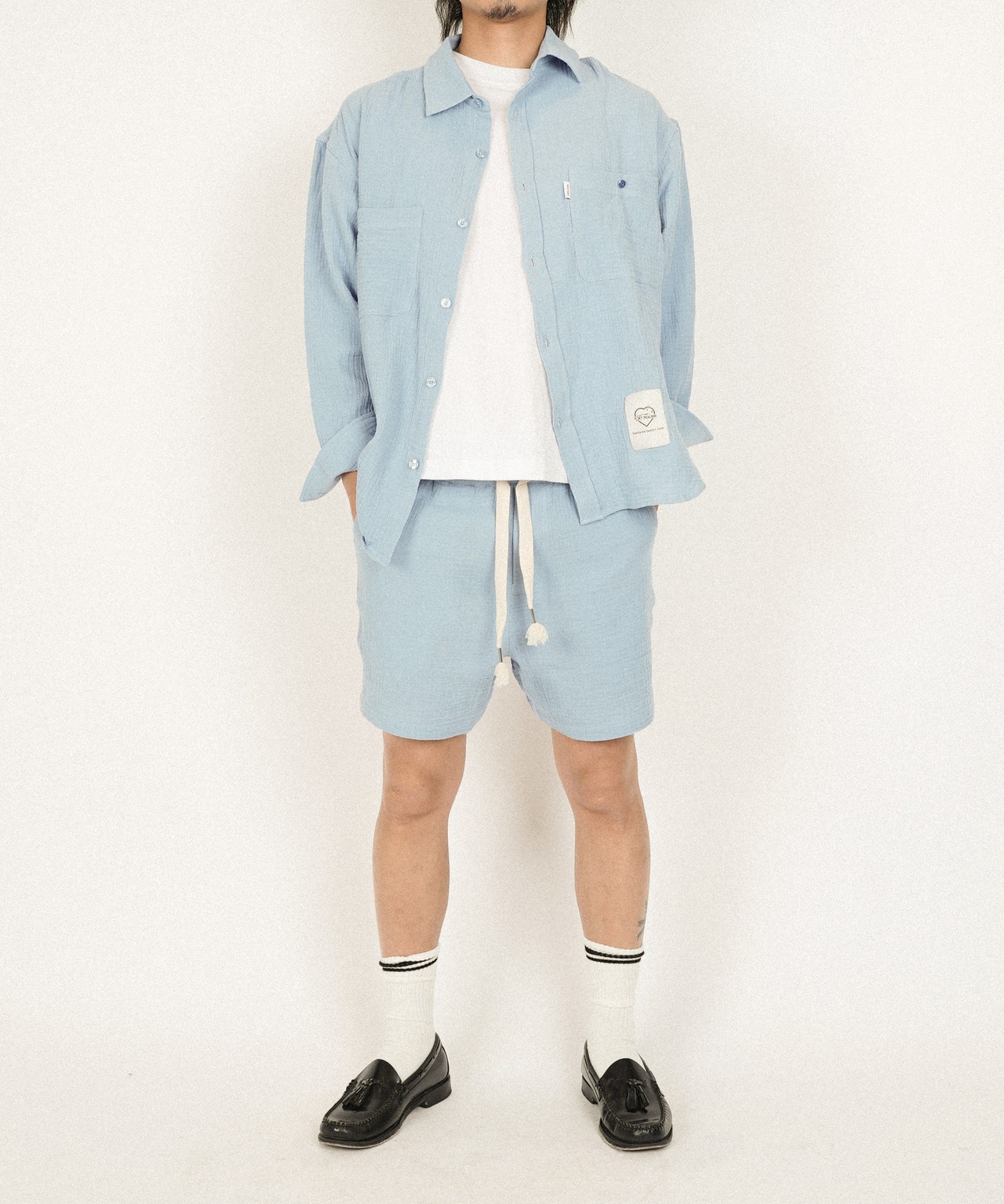 【#Re:room】W GAUZE BIG SHIRTS［RES112］