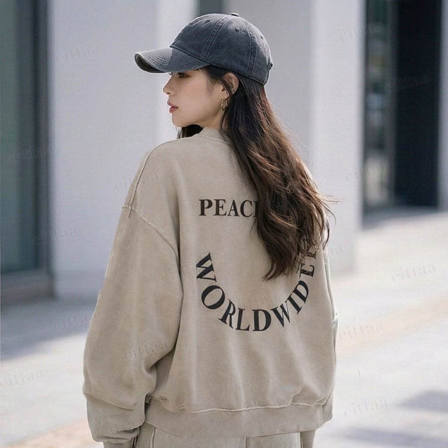 即納】Y-2716 新作♡SPLENDID刺繍ロゴスウェット グレー 0908 | cittaa