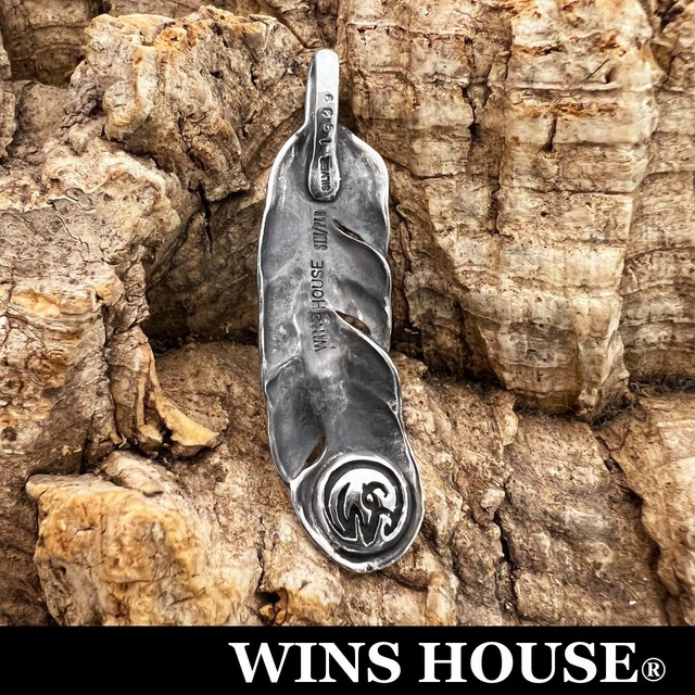 Wins House Simple Pleasure 799 M Size Feather Pendant Top ウインズハウス シンプルプレジャー フェザー ペンダントトップ M Size Silver 925 日本製 Wins House