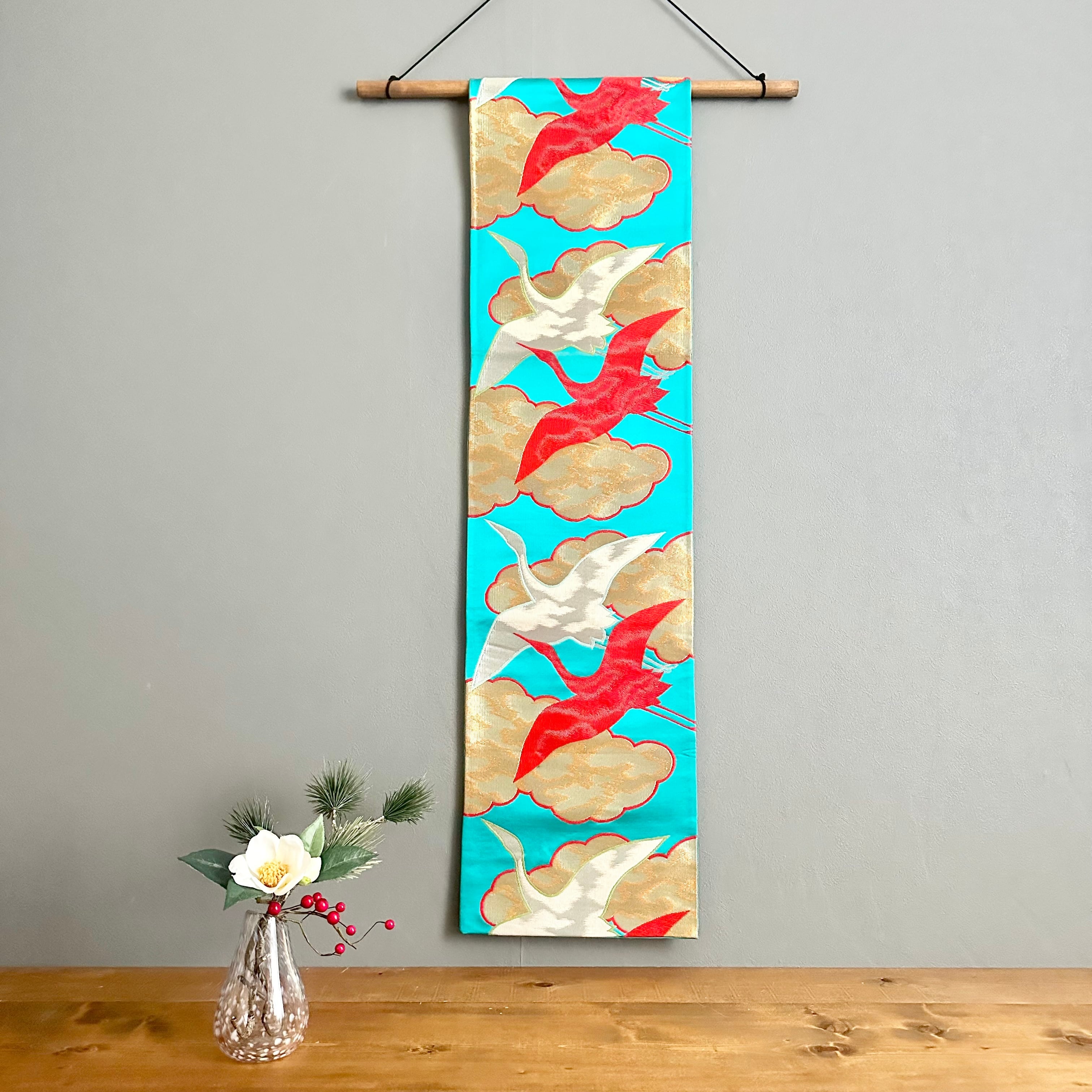 想いを継なぐインテリア 帯をタペストリーに 思い出の帯から作る世界に