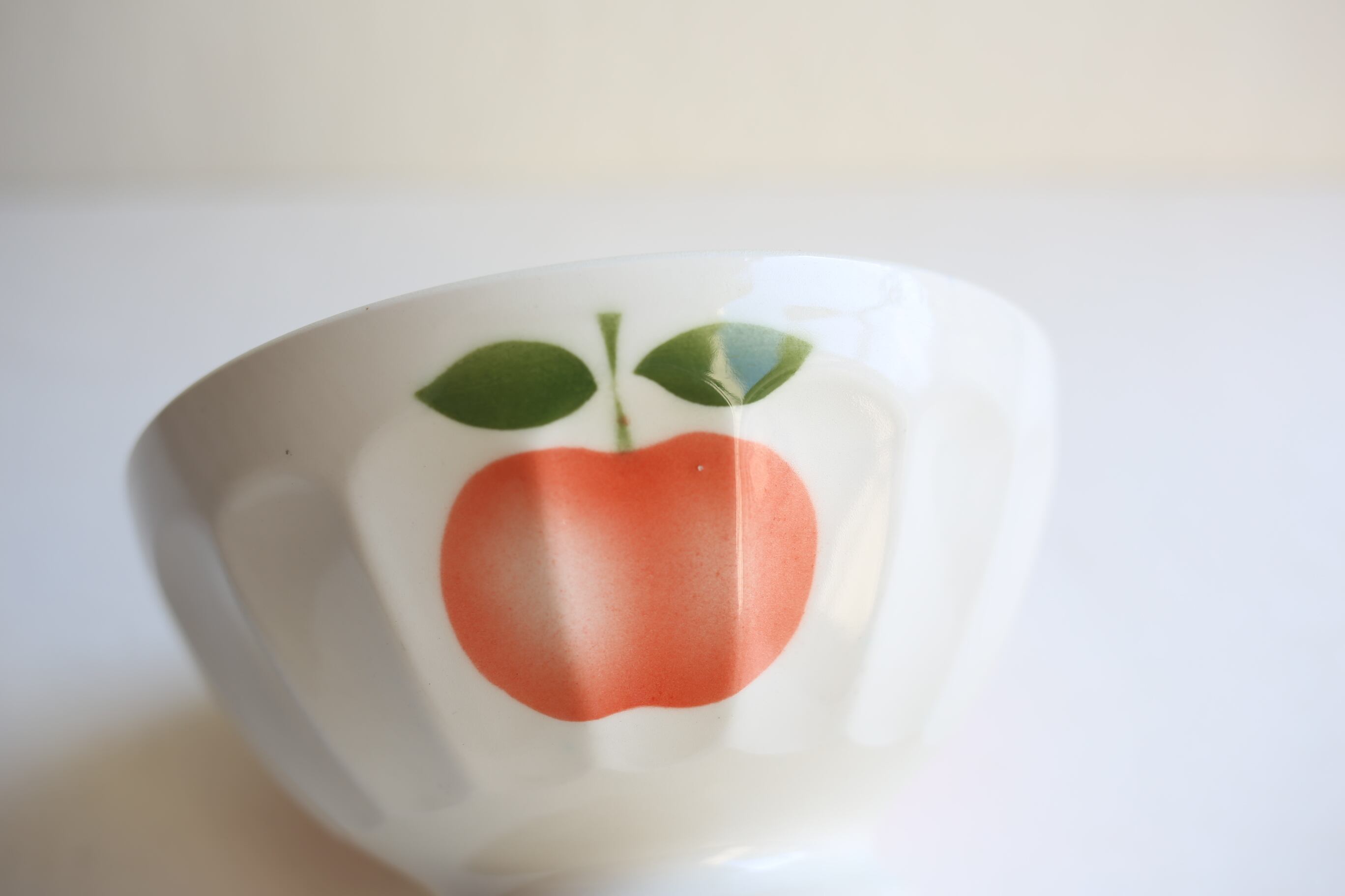 フランス アンティーク ヴィンテージ 大きなカフェオレボウル リンゴの